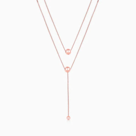 Rose Gold Terrific Trio Necklace