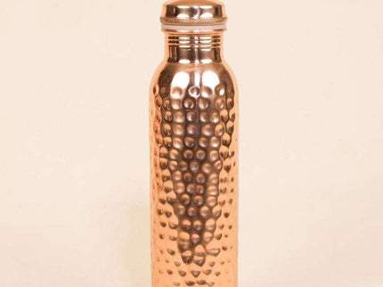 Ishalife Hammered Copper Water Bottle - 950 ml