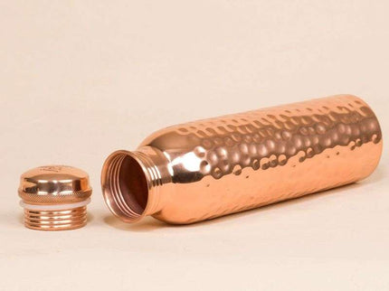 Ishalife Hammered Copper Water Bottle - 950 ml