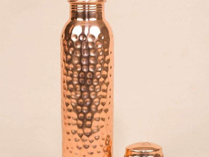 Ishalife Hammered Copper Water Bottle - 950 ml