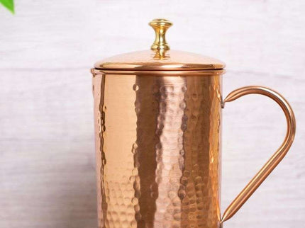 Ishalife Hammered Copper Water Jug - 1.5 Liters