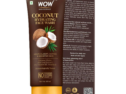 Wow Skin Science Coconut Hydrating Face Wash - 100 ml
