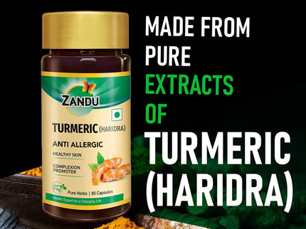 Zandu Turmeric (Haridra) Anti Allergic Capsules