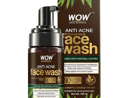Wow Skin Science Anti Acne Foaming Face Wash - 100 ml