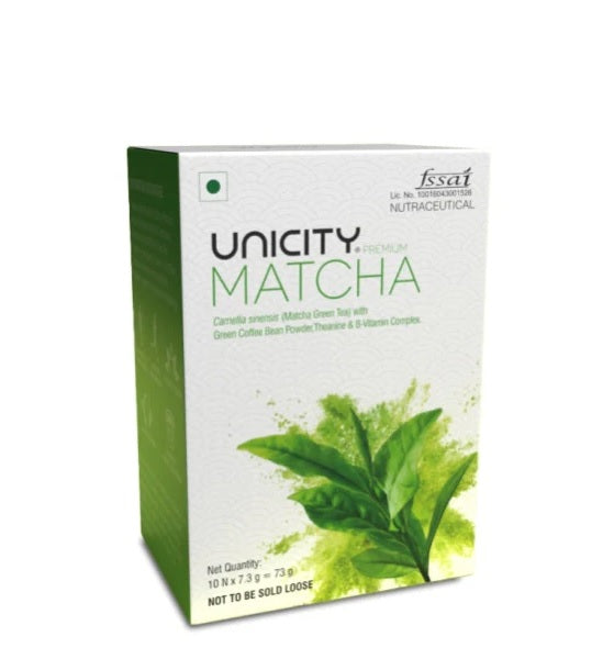 Unicity Premium Matcha 10 Sachets | Green Tea Energy Drink