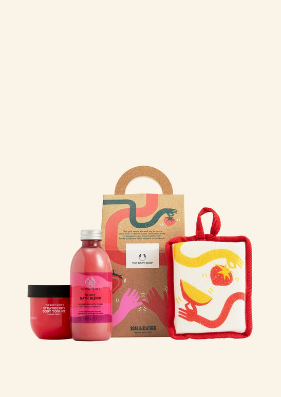 The Body Shop Soak & Slather Berry Bath Set - 1 Pc