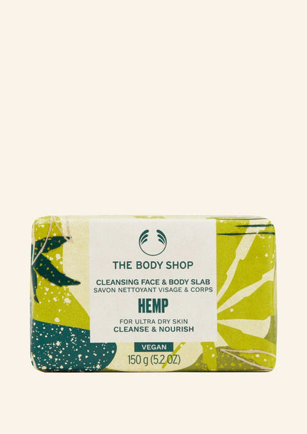 The Body Shop Hemp Cleansing Face & Body Slab - 150 gms