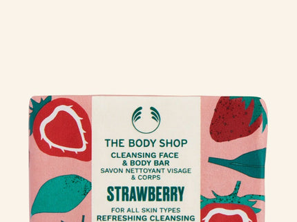 The Body Shop Strawberry Cleansing Face & Body Bar - 100 gms