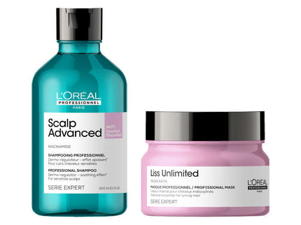 L'Oreal Professionnel Scalp Advanced Dermo-Regulator Shampoo & Liss Unlimited Hair Mask
