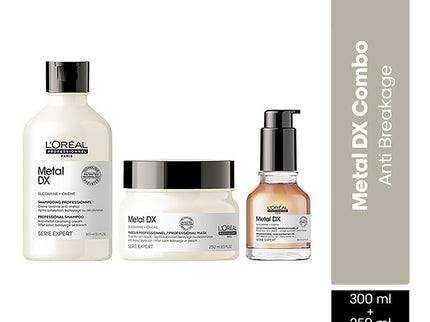 L'Oreal Professionnel Metal Dx Shampoo with Metal Dx Mask & Metal Dx Oil