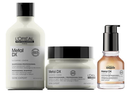 L'Oreal Professionnel Metal Dx Shampoo with Metal Dx Mask & Metal Dx Oil