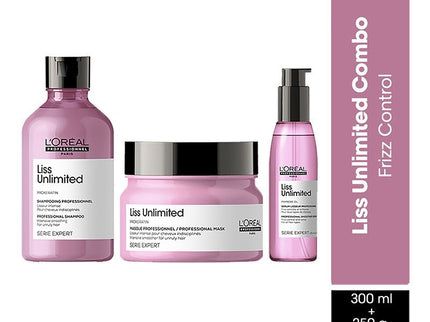L'Oreal Professionnel Liss Unlimited Shampoo with Hair Mask & Hair Serum