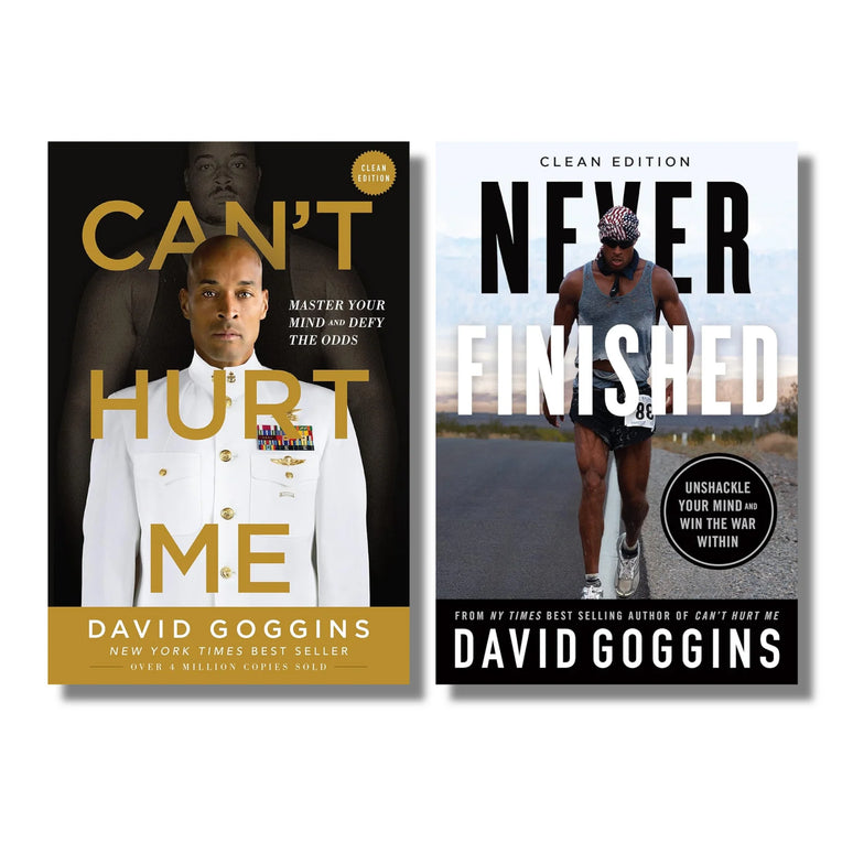 David Goggins Book Set – Can't Hurt Me + Never Finished (2 Books Combo) | Motivation, Mental Toughness & Self-Discipline