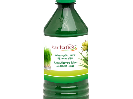 Patanjali Amla-Aloevera with Wheatgrass Juice - 500 ml