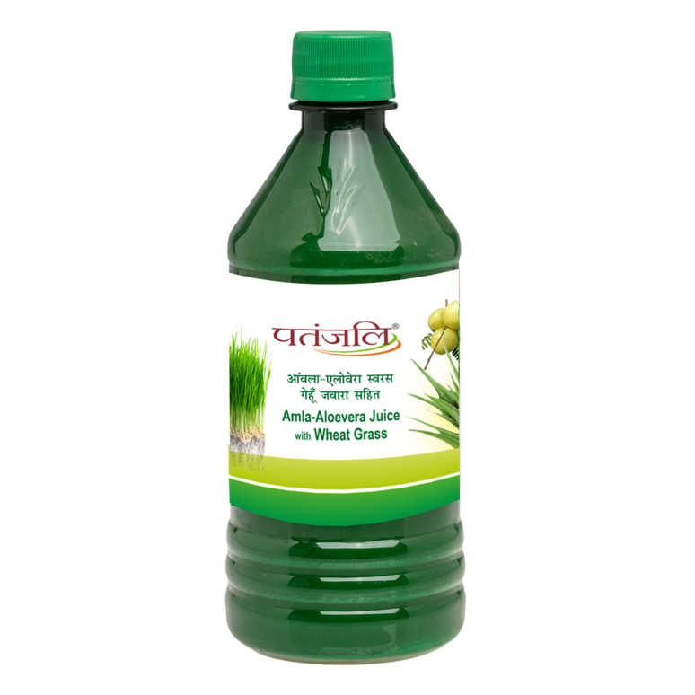 Patanjali Amla-Aloevera with Wheatgrass Juice - 500 ml