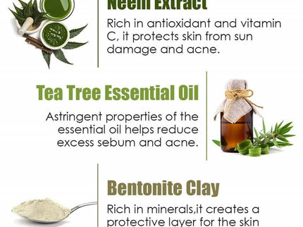 Wow Skin Science Anti-Acne Neem & Tea Tree Clay Face Mask - 200 ml