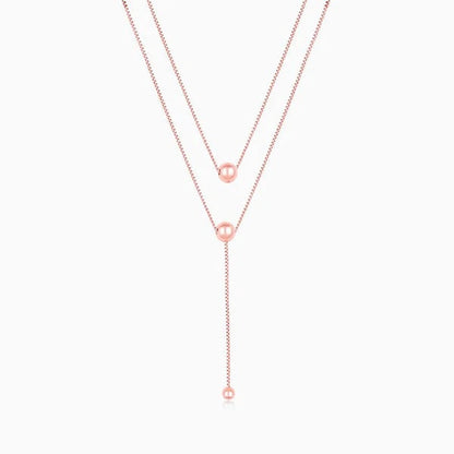 Rose Gold Terrific Trio Necklace