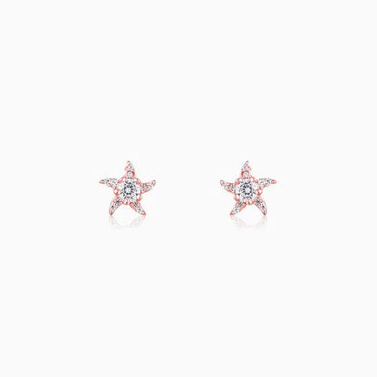 Rose Gold Starfish Earrings