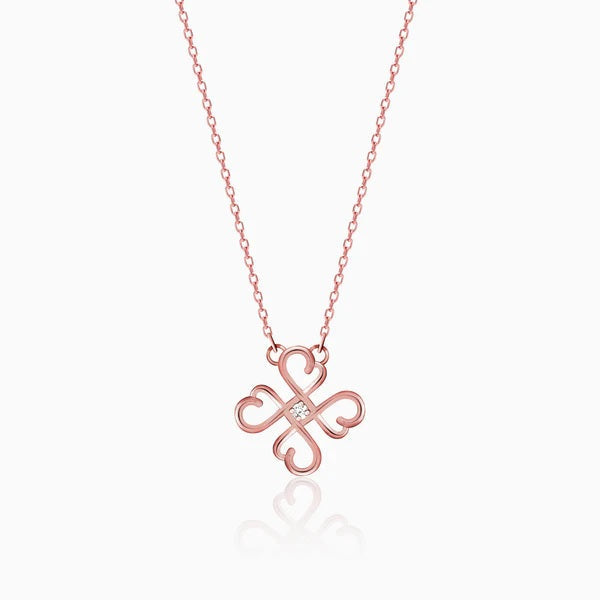 Rose Gold Clover Necklace