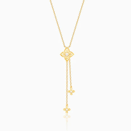 Golden Artsy Floral Necklace