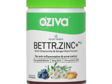 OZiva Plant Based Bettr.Zinc+ With Chamomile & Ginger Root Extract