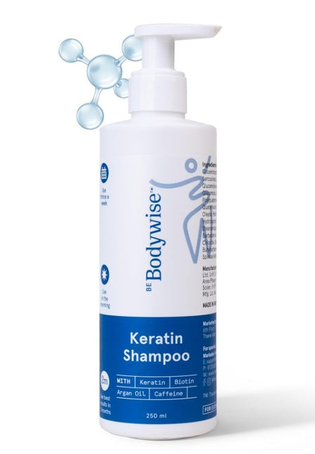 Be Bodywise Keratin Shampoo with Biotin, Caffeine & Argan Oil – 250ml