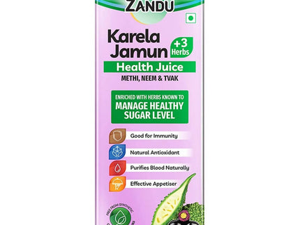 Zandu Karela Jamun + 3 Herbs Health Juice