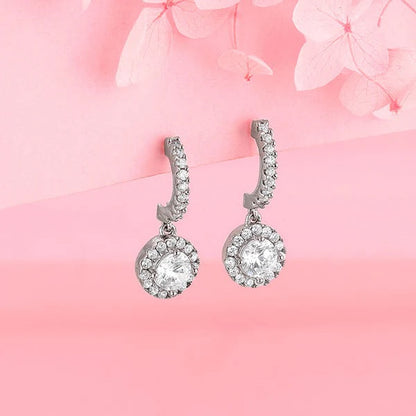 Silver Zircon Drizzle Drop Earrings