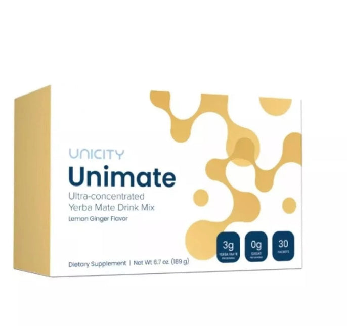Unicity Unimate Lemon Ginger 30 Sachets | Energy Drink Mix