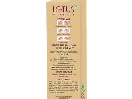 Lotus Herbals Nutraeye Rejuvenating & Correcting Eye Gel