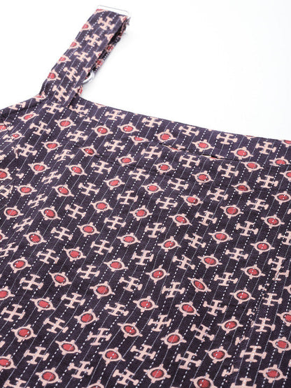Anayna Women Printed Kantha Work Kurta