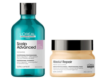 L'Oreal Professionnel Scalp Advanced Dermo-Regulator Shampoo & Absolut Repair Hair Mask