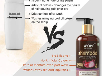 Wow Skin Science Red Onion Black Seed Oil Shampoo