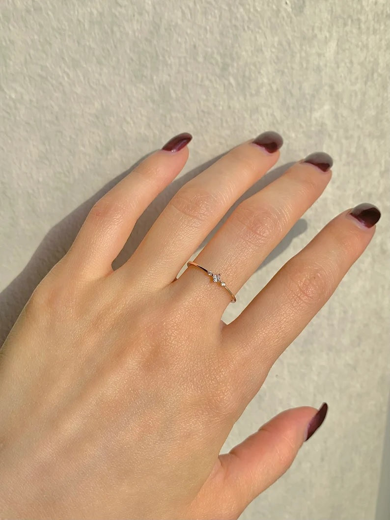 Koi Dainty Ring Sterling Silver Rings For Women