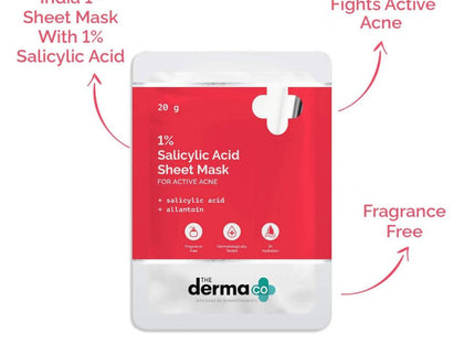 The Derma Co 1% Salicylic Acid Sheet Mask - 20 gms