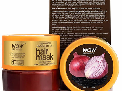 Wow Skin Science Red Onion Black Seed Oil Hair Mask - 200 ml