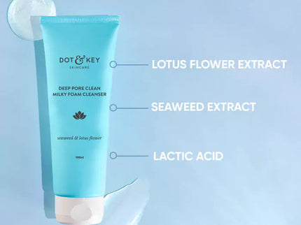 Dot & Key Deep Pore Clean Milky Foam Cleanser - 120 ML