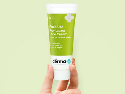 The Derma Co Fruit AHA Skin Revitalizer Face Cream For Acne & Pimple Marks - 50 gms