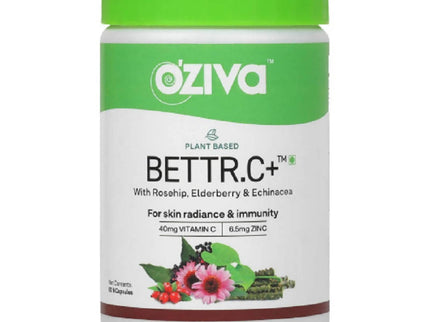 OZiva Plant Based Bettr.C+ With Rosehip, Elderberry & Echinacea - 60 Cpas