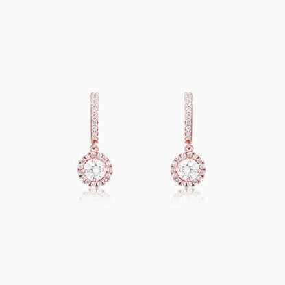 Rose Gold Zircon Drizzle Drop Earrings