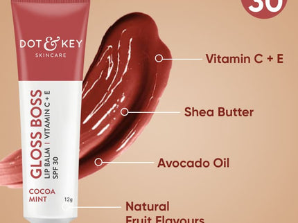 Dot & Key Gloss Boss Cocoa Mint Lip Balm - 12 GMS