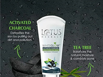 Lotus Herbals WhiteGlow Activated Charcoal Brightening Facewash