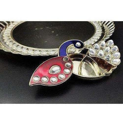 Plastic Peacock Pooja Thali