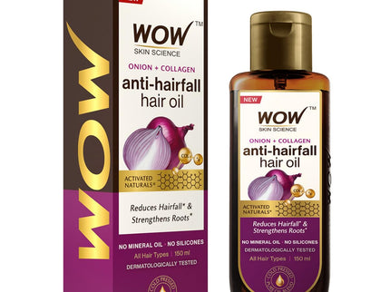 Wow Skin Science Onion & Collagen Anti-hairfall Hair Oil - 200 ml