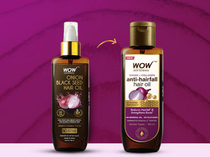 Wow Skin Science Onion & Collagen Anti-hairfall Hair Oil - 200 ml