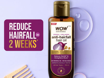 Wow Skin Science Onion & Collagen Anti-hairfall Hair Oil - 200 ml