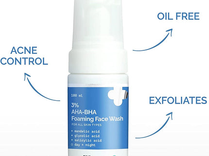 The Derma Co 3% AHA-BHA Foaming Face Wash - 100 ml