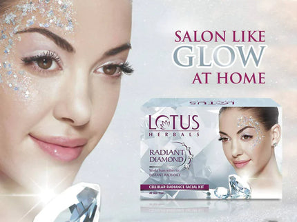 Lotus Herbals Radiant Diamond Facial Kit For Instant Radiance - 37 gms