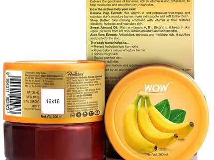 Wow Skin Science Banana Pulp Body Butter - 200 ml