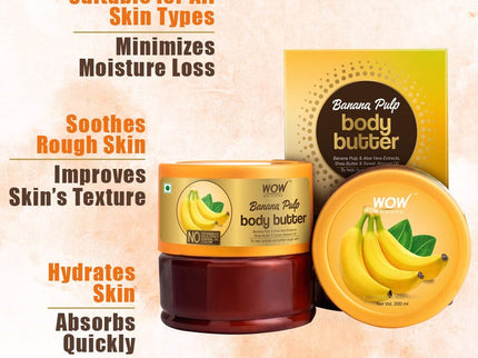Wow Skin Science Banana Pulp Body Butter - 200 ml
